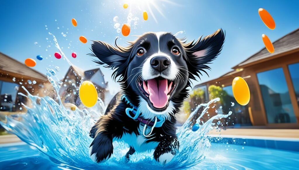 Hund beim therapeutischen Schwimmen
